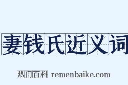 妻钱氏近义词是什么意思的图片